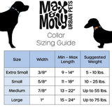 Max and Molly Dog Collar Monkey Maniac (Comes with QR Code) Small