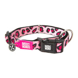 Max and Molly Dog Collar leopard pink (Comes with QR Code) Small