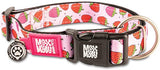 Max and Molly Dog Collar Strawberry (Comes with QR Code) Small