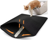 Double Layer Cat Litter Mat 40x55x1.5cm Black only