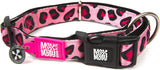 Max and Molly Dog Collar leopard pink (Comes with QR Code) Small