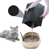 Double Layer Cat Litter Mat 40x55x1.5cm Black only