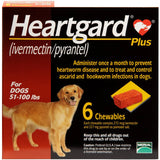 Heartgard Plus 51-100lb Chewable Tablets (6) Box