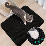 Double Layer Cat Litter Mat 40x55x1.5cm Black only