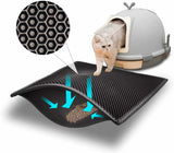 Double Layer Cat Litter Mat 40x55x1.5cm Black only