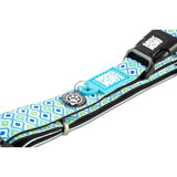 Max and Molly Dog Collar Retro Blue (Comes with QR Code) Small