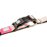 Max and Molly Dog Collar Retro Pink (Comes with QR Code) Large