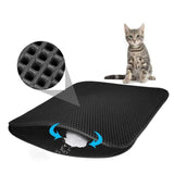 Double Layer Cat Litter Mat 40x55x1.5cm Black only