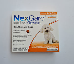 NexGard Chewable Tablet 4-10lb (3) Box