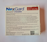 NexGard Chewable Tablet 60-121lb (3) Box