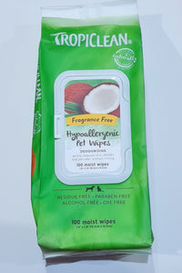 Tropiclean Hypoallergenic Pet Wipes