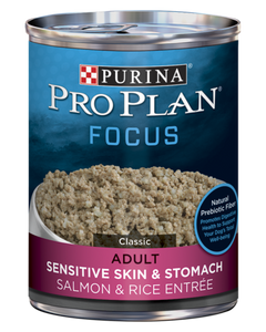 Pro Plan® Adult Sensitive Skin & Stomach Salmon & Rice Entrée Wet Dog Food (case)