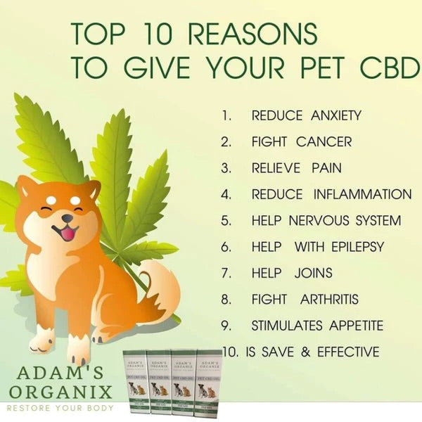 Adam's Organix Pet CBD Oil 250mg