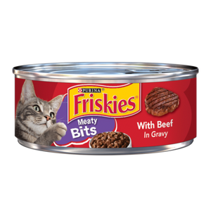 Friskies® Meaty Bits With Beef in Gravy Wet Cat Food (24) Case