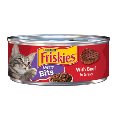 Friskies® Meaty Bits With Beef in Gravy Wet Cat Food (24) Case