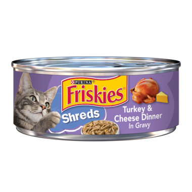 Friskies® Shreds Turkey & Cheese Dinner in Gravy wet food (24) Case