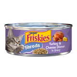 Friskies® Shreds Turkey & Cheese Dinner in Gravy wet food (24) Case