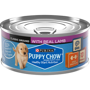 Purina Puppy tin meat Classic Ground Lamb (24) Case