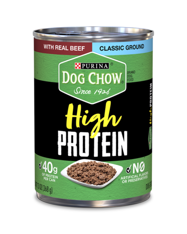 Purina® Dog Chow® Wet Food Hight Protein Classic Ground Wet Dog Food with beef